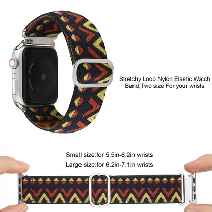 Metal Japanese Buckle Elastic Nylon Watch Band For Apple Watch Series 7 41mm / 6 & SE & 5 & 4 40mm / 3 & 2 & 1 38mm(15) by bashfashion