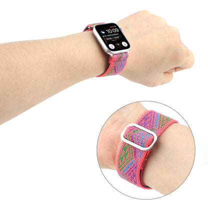 Metal Japanese Buckle Elastic Nylon Watch Band For Apple Watch Series 9&8&7 41mm / SE 3&SE 2&6&SE&5&4 40mm / 3&2&1 38mm(16) by bashfashion