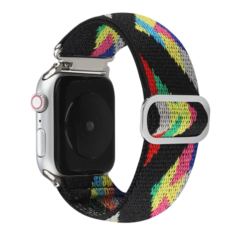Metal Japanese Buckle Elastic Nylon Watch Band For Apple Watch Series 9&8&7 41mm / SE 3&SE 2&6&SE&5&4 40mm / 3&2&1 38mm(20) by bashfashion