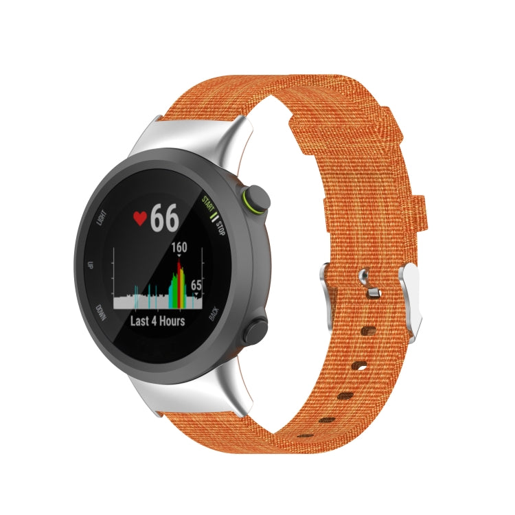 For Garmin Forerunner 45 / 45S / Swim 2 Universal Nylon Canvas Watch Band(Orange) by bashfashion