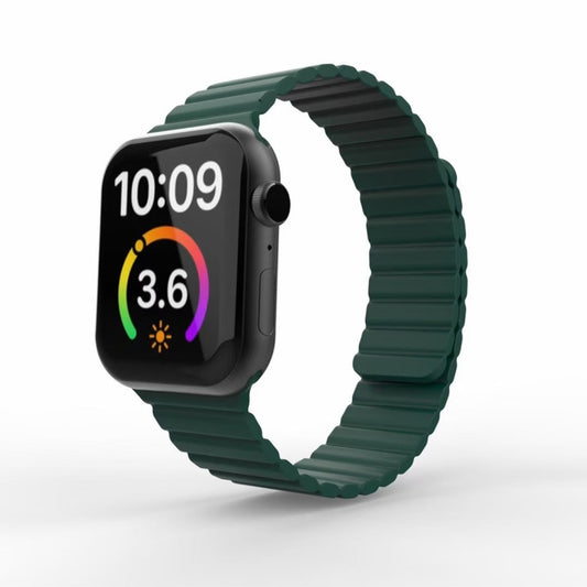 Magnetic Loop Watch Band For Apple Watch Series 7 41mm / 6 & SE & 5 & 4 40mm / 3 & 2 & 1 38mm(Green) by bashfashion