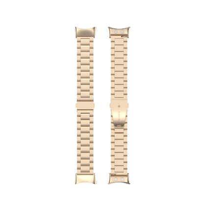 For Garmin Forerunner 45 / 45S / Swim 2 Universal Three Beads Stainless Steel Watch Band(Champagne Gold) by bashfashion