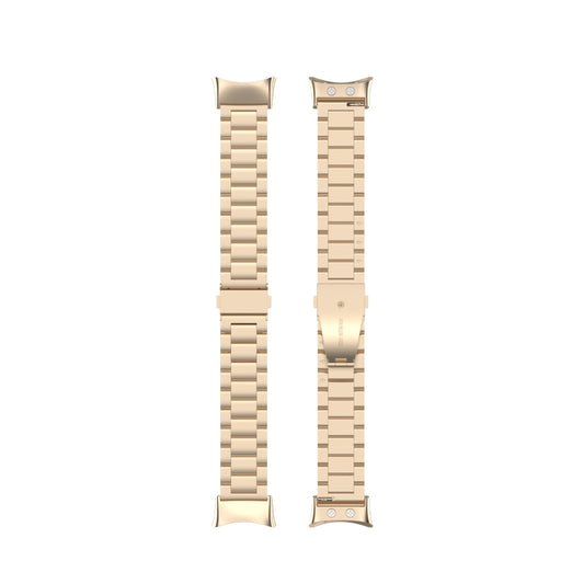 For Garmin Forerunner 45 / 45S / Swim 2 Universal Three Beads Stainless Steel Watch Band(Champagne Gold) by bashfashion