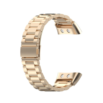 For Garmin Forerunner 45 / 45S / Swim 2 Universal Three Beads Stainless Steel Watch Band(Champagne Gold) by bashfashion