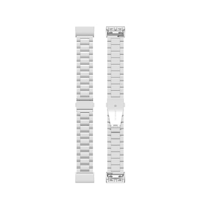 For Garmin Forerunner 35 / 30 Universal Three Beads Stainless Steel Watch Band(Silver) by bashfashion