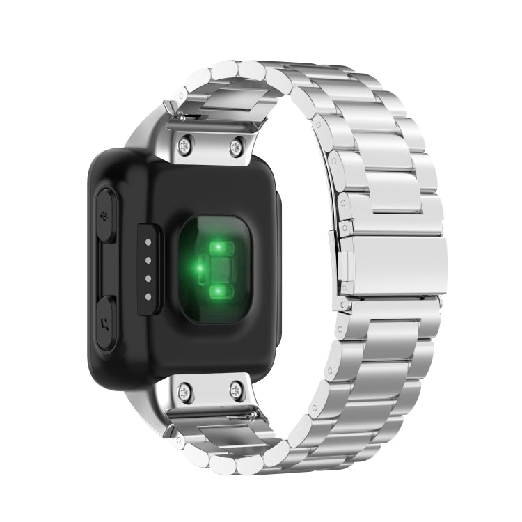 For Garmin Forerunner 35 / 30 Universal Three Beads Stainless Steel Watch Band(Silver) by bashfashion