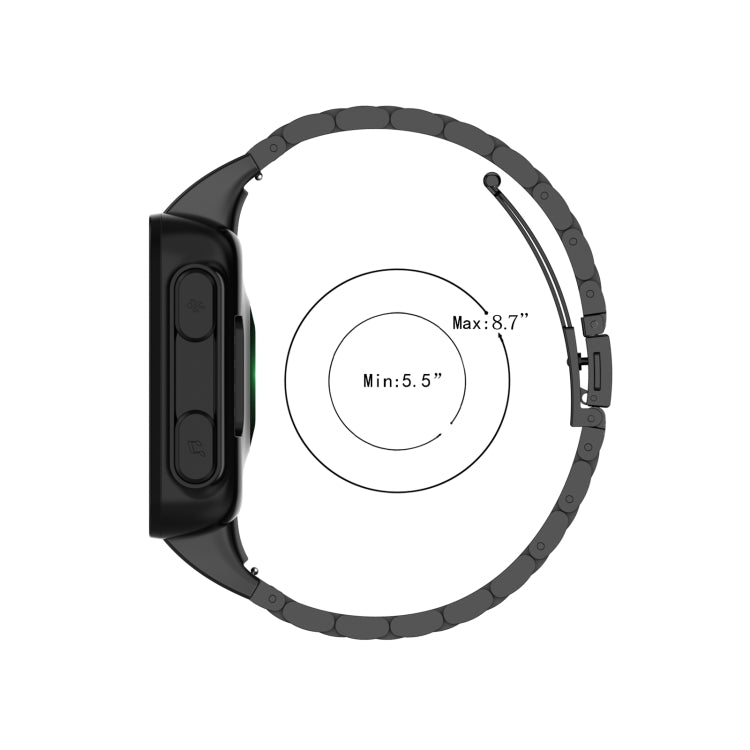 For Garmin Forerunner 35 / 30 Universal Three Beads Stainless Steel Watch Band(Silver) by bashfashion