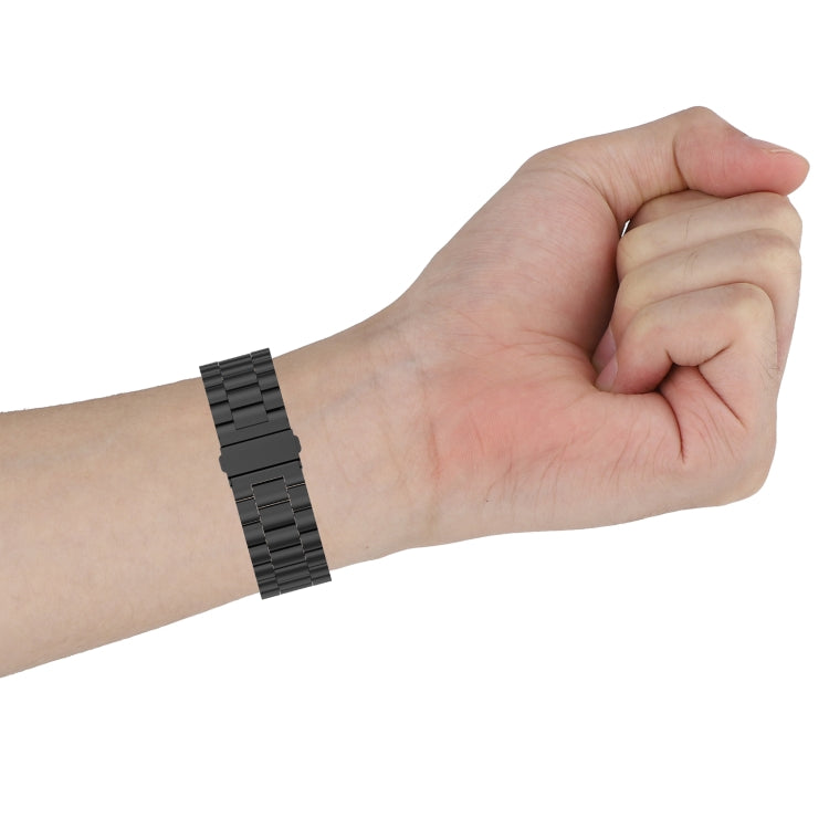 For Garmin Forerunner 35 / 30 Universal Three Beads Stainless Steel Watch Band(Silver) by bashfashion