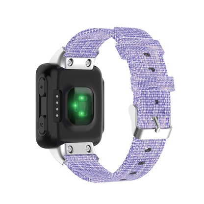 For Garmin Forerunner 35 / 30 Universal Nylon Canvas Watch Band(Purple) by bashfashion