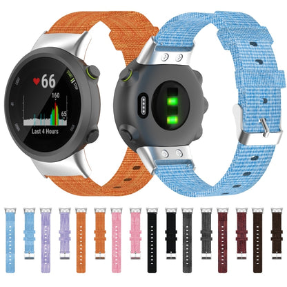 For Garmin Forerunner 35 / 30 Universal Nylon Canvas Watch Band(Purple) by bashfashion