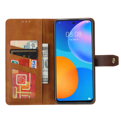For Huawei P smart 2021 Calf Texture Double Fold Clasp Horizontal Flip Leather Case with Photo Frame & Holder & Card Slots & Wallet(Black) by idewei