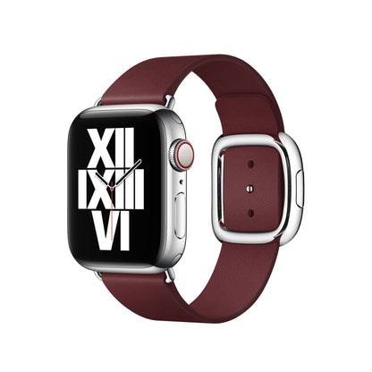 Modern Style Leather Watch Band For Apple Watch 42mm / 41mm / 40mm / 38mm(Coffee) by bashfashion