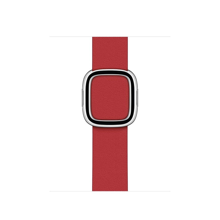 Modern Style Leather Watch Band For Apple Watch 42mm / 41mm / 40mm / 38mm(Red) by bashfashion