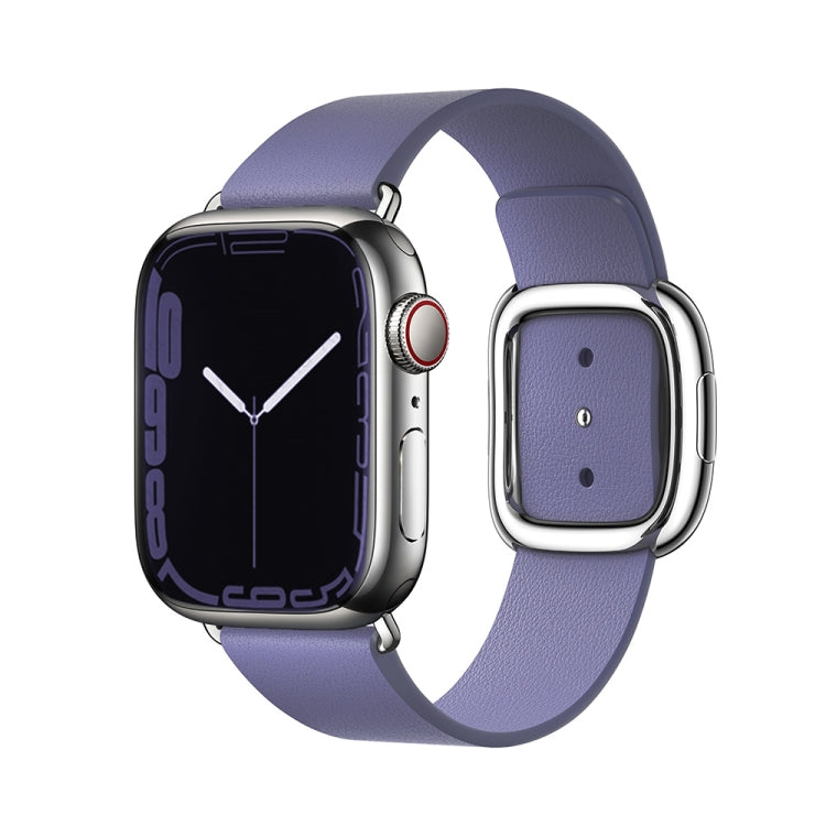 Modern Style Leather Watch Band For Apple Watch 42mm / 41mm / 40mm / 38mm(Purple) by bashfashion