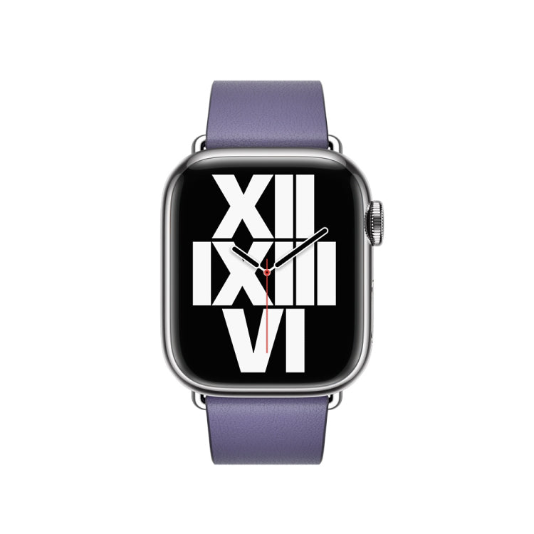 Modern Style Leather Watch Band For Apple Watch 42mm / 41mm / 40mm / 38mm(Purple) by bashfashion