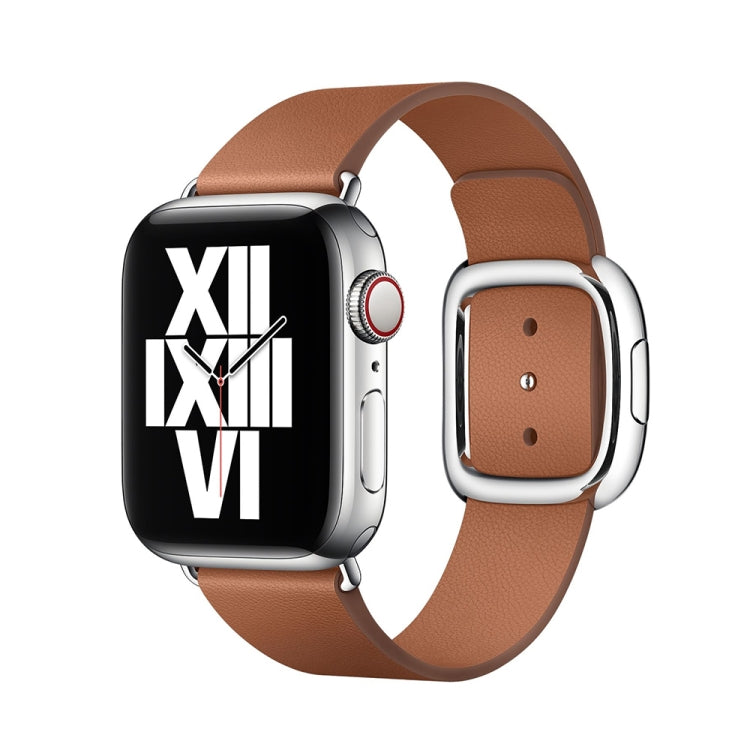 Modern Style Leather Watch Band For Apple Watch 49mm / 46mm / 45mm / 44mm / 42mm(Brown) by bashfashion
