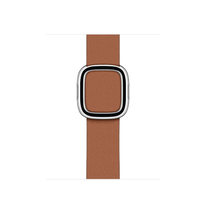 Modern Style Leather Watch Band For Apple Watch 49mm / 46mm / 45mm / 44mm / 42mm(Brown) by bashfashion