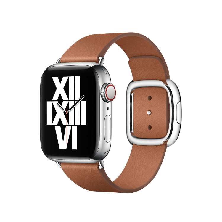 Modern Style Leather Watch Band For Apple Watch 49mm / 46mm / 45mm / 44mm / 42mm(Brown) by bashfashion