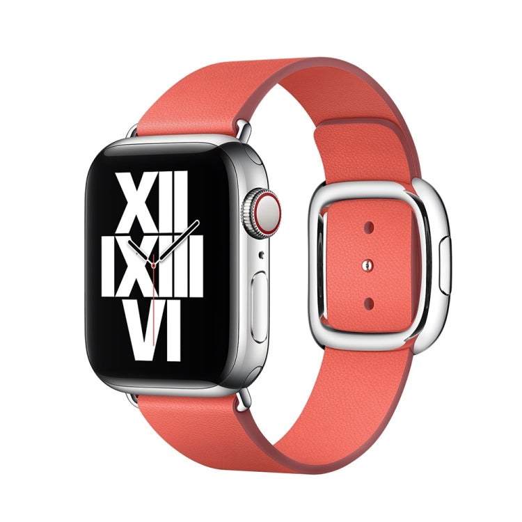 Modern Style Leather Watch Band For Apple Watch 49mm / 46mm / 45mm / 44mm / 42mm(Watermelon Red) by bashfashion