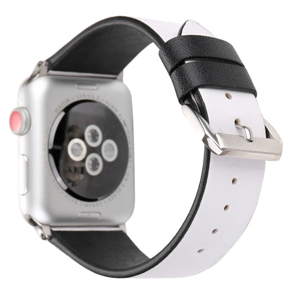 Love Series Leather Watch Band For Apple Watch Ultra 49mm&Watch Ultra 2 49mm / Series 9&8&7 45mm / SE 3&SE 2&6&SE&5&4 44mm / 3&2&1 42mm(Red Hearts On White) by bashfashion