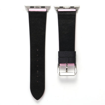 Love Series Leather Watch Band For Apple Watch Ultra 49mm&Watch Ultra 2 49mm / Series 9&8&7 45mm / SE 3&SE 2&6&SE&5&4 44mm / 3&2&1 42mm(Foundation Red Heart) by bashfashion