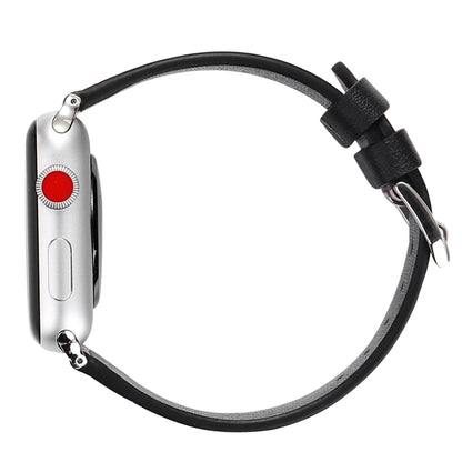 Love Series Leather Watch Band For Apple Watch Series 9&8&7 41mm / SE 3&SE 2&6&SE&5&4 40mm / 3&2&1 38mm(Black Red White Heart) by bashfashion