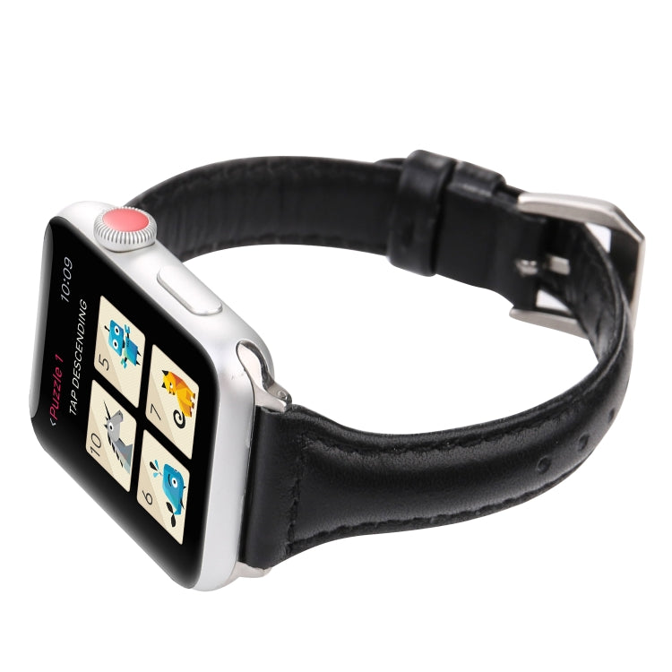 Small Waist Leather Watch Band For Apple Watch Ultra 49mm&Watch Ultra 2 49mm / Series 9&8&7 45mm / SE 3&SE 2&6&SE&5&4 44mm / 3&2&1 42mm(Black) by bashfashion