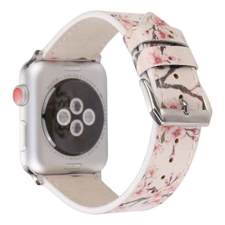 Plum Series Leather Watch Band For Apple Watch Ultra 49mm&Watch Ultra 2 49mm / Series 9&8&7 45mm / SE 3&SE 2&6&SE&5&4 44mm / 3&2&1 42mm(Light Pink) by bashfashion