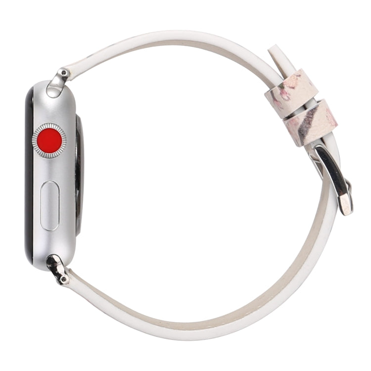 Plum Series Leather Watch Band For Apple Watch Ultra 49mm&Watch Ultra 2 49mm / Series 9&8&7 45mm / SE 3&SE 2&6&SE&5&4 44mm / 3&2&1 42mm(Light Pink) by bashfashion