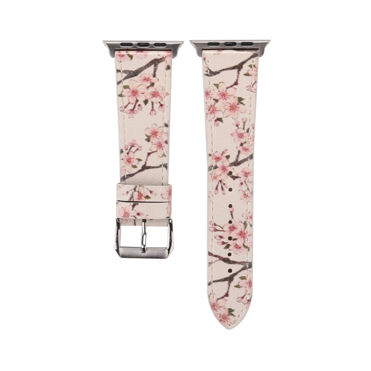 Plum Series Leather Watch Band For Apple Watch Ultra 49mm&Watch Ultra 2 49mm / Series 9&8&7 45mm / SE 3&SE 2&6&SE&5&4 44mm / 3&2&1 42mm(Light Pink) by bashfashion