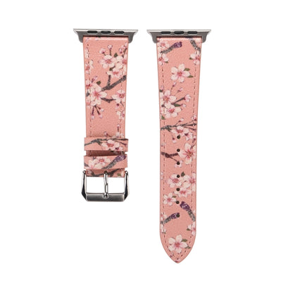 Plum Series Leather Watch Band For Apple Watch Series 9&8&7 41mm / SE 3&SE 2&6&SE&5&4 40mm / 3&2&1 38mm(Pink) by bashfashion