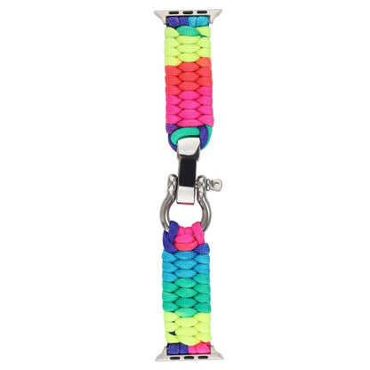 Umbrella Cord Rainbow Watch Band For Apple Watch Series 9&8&7 41mm / SE 3&SE 2&6&SE&5&4 40mm / 3&2&1 38mm(D) by bashfashion