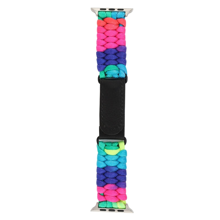 Umbrella Cord Rainbow Watch Band For Apple Watch Ultra 49mm&Watch Ultra 2 49mm / Series 9&8&7 45mm / SE 3&SE 2&6&SE&5&4 44mm / 3&2&1 42mm(C) by bashfashion