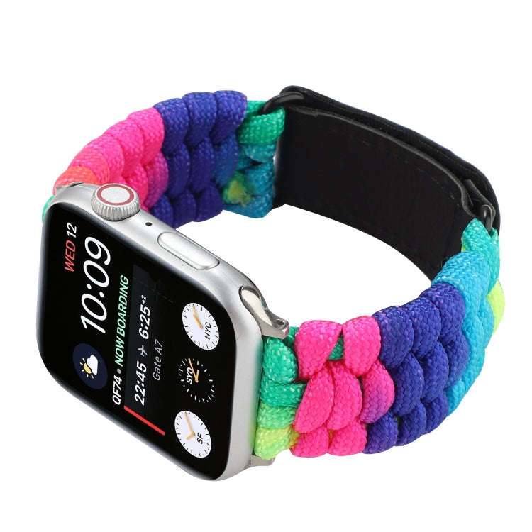 Umbrella Cord Rainbow Watch Band For Apple Watch Ultra 49mm&Watch Ultra 2 49mm / Series 9&8&7 45mm / SE 3&SE 2&6&SE&5&4 44mm / 3&2&1 42mm(C) by bashfashion