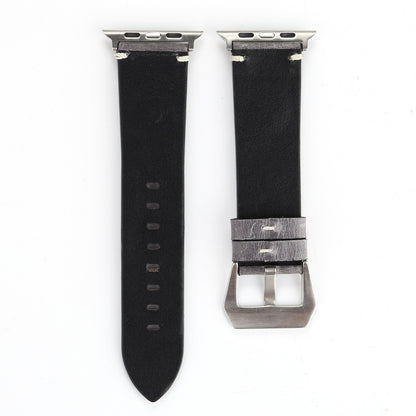 Retro Big Eyes Leather Watch Band For Apple Watch Ultra 49mm&Watch Ultra 2 49mm / Series 9&8&7 45mm / SE 3&SE 2&6&SE&5&4 44mm / 3&2&1 42mm(Gray) by bashfashion