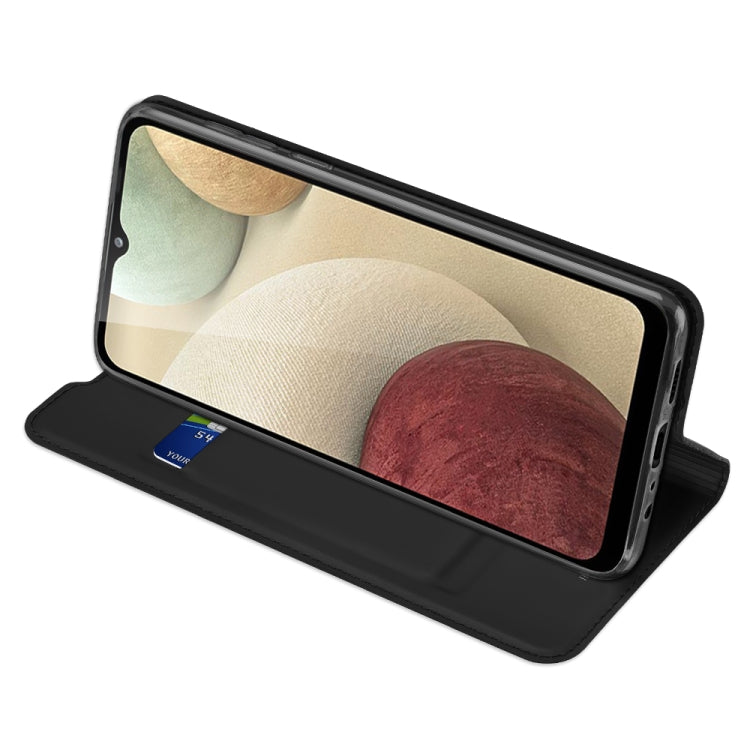 For Samsung Galaxy A12 DUX DUCIS Skin Pro Series Horizontal Flip PU + TPU Leather Case, with Holder & Card Slots(Black) by DUX DUCIS