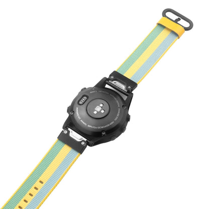 For Garmin Fenix 5 Quick Release Nylon Watch Band(Pollen Yellow) by bashfashion