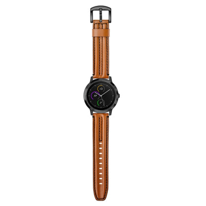 For Garmin Vivoactive3 / Vivomove HR Double Keel Watch Band(Brown) by bashfashion