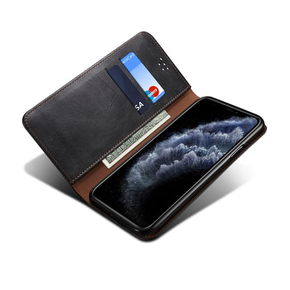 For iPhone 11 Simple Wax Crazy Horse Texture Horizontal Flip Leather Case with Card Slots & Wallet (Black) by bashfashion