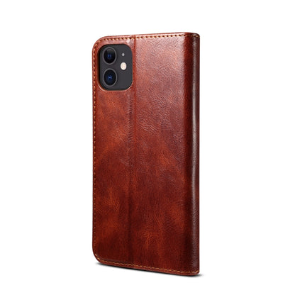 For iPhone 11 Simple Wax Crazy Horse Texture Horizontal Flip Leather Case with Card Slots & Wallet (Brown) by bashfashion