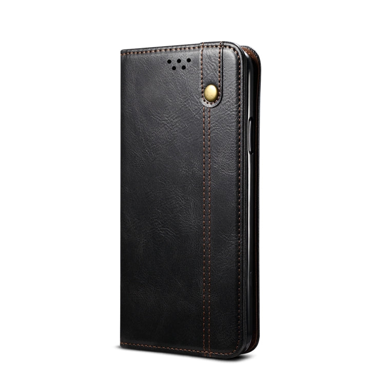 For iPhone 11 Pro Simple Wax Crazy Horse Texture Horizontal Flip Leather Case with Card Slots & Wallet (Black) by bashfashion