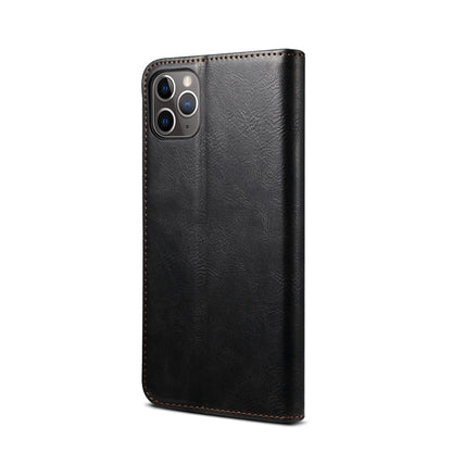 For iPhone 11 Pro Simple Wax Crazy Horse Texture Horizontal Flip Leather Case with Card Slots & Wallet (Black) by bashfashion