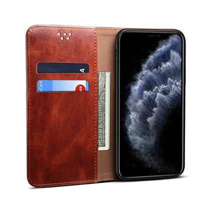 For iPhone 11 Pro Simple Wax Crazy Horse Texture Horizontal Flip Leather Case with Card Slots & Wallet (Brown) by bashfashion