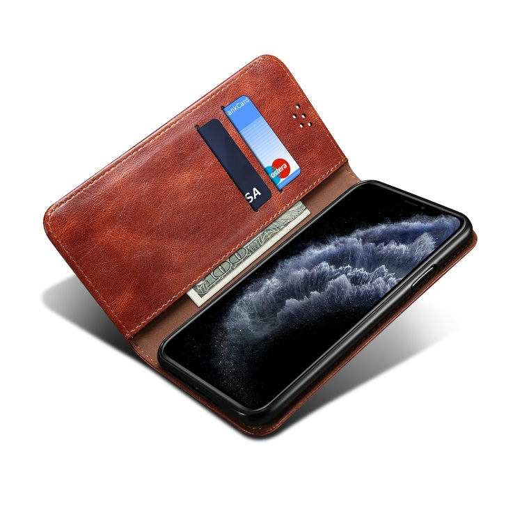For iPhone 11 Pro Simple Wax Crazy Horse Texture Horizontal Flip Leather Case with Card Slots & Wallet (Brown) by bashfashion