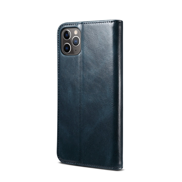 For iPhone 11 Pro Simple Wax Crazy Horse Texture Horizontal Flip Leather Case with Card Slots & Wallet (Navy Blue) by bashfashion