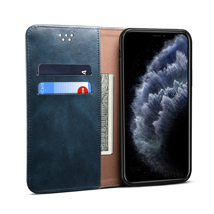 For iPhone 11 Pro Simple Wax Crazy Horse Texture Horizontal Flip Leather Case with Card Slots & Wallet (Navy Blue) by bashfashion