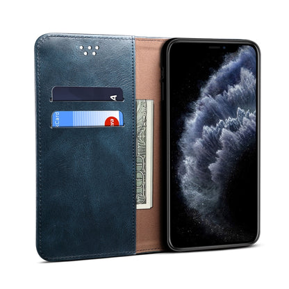 For iPhone 12 mini Simple Wax Crazy Horse Texture Horizontal Flip Leather Case with Card Slots & Wallet (Black) by bashfashion