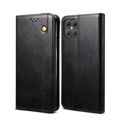 For iPhone 12 Pro Max Simple Wax Crazy Horse Texture Horizontal Flip Leather Case with Card Slots & Wallet(Black) by bashfashion