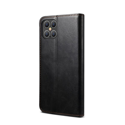 For iPhone 12 Pro Max Simple Wax Crazy Horse Texture Horizontal Flip Leather Case with Card Slots & Wallet(Black) by bashfashion