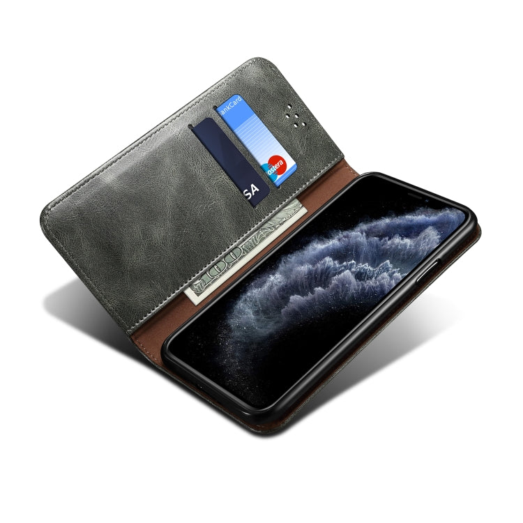 For iPhone XS Max Simple Wax Crazy Horse Texture Horizontal Flip Leather Case with Card Slots & Wallet(Dark Green) by bashfashion